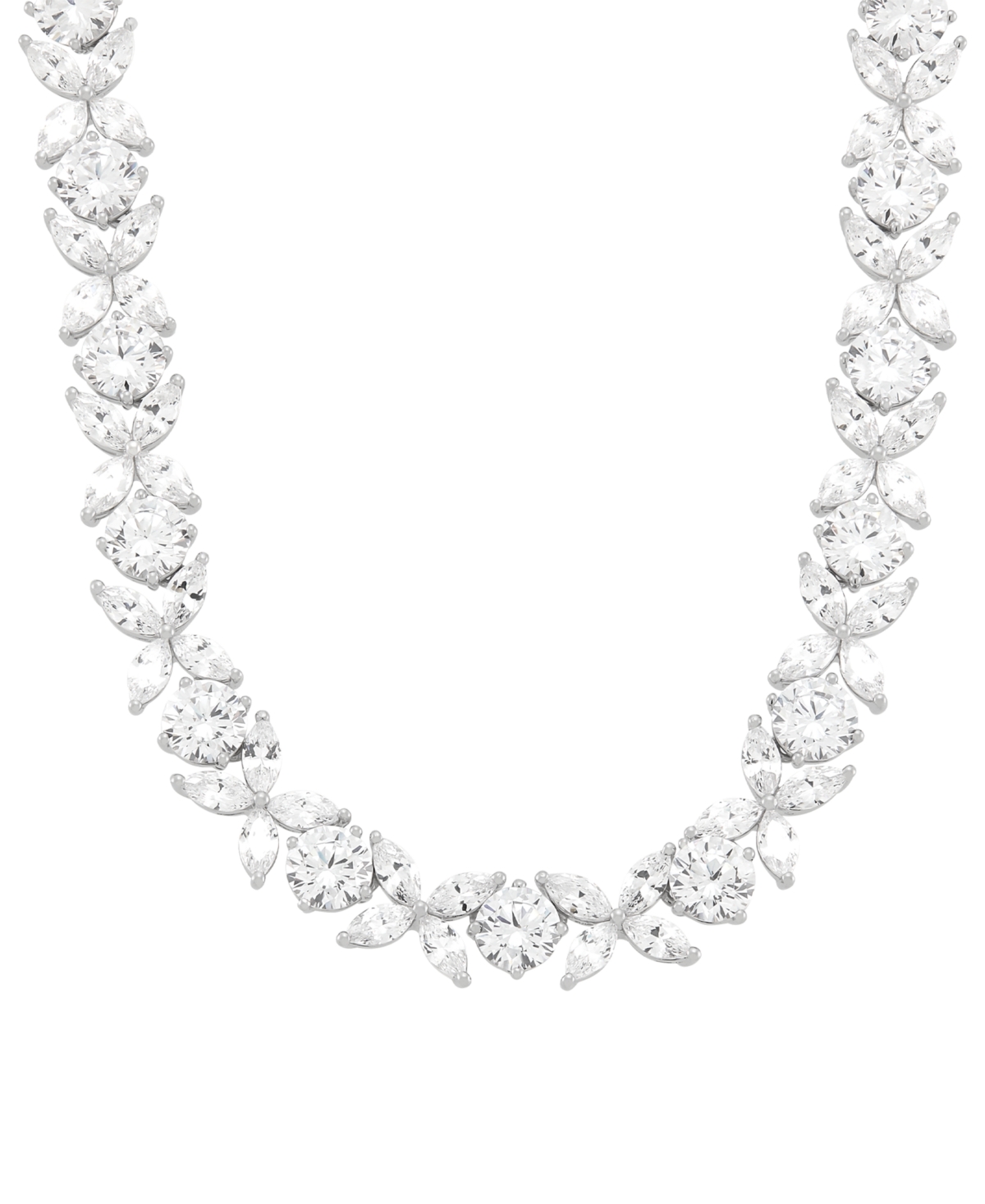 Cubic Zirconia Necklace (48-1/10 ct. t.w.) in Sterling Silver, 18" - Sterling Silver