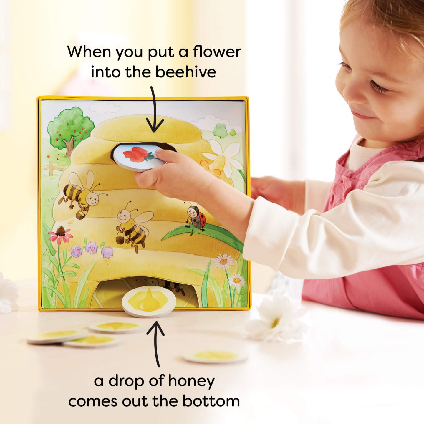 Детские настольные игры Haba Hanna Honeybee Cooperative Matching 10-Piece Board Game, Ages 2+, цвет: Mutli — фото 3