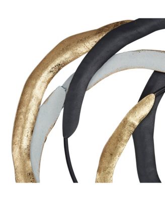 Manhattan 38 1/4" Wide Multi-Color Fan Metal Wall Art