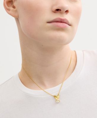 Faux Stone Signature Heritage Butterfly Cultivated Pearl Pendant Necklace