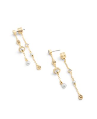 Faux Stone Signature Heritage Mixed Charm Front Back Earrings