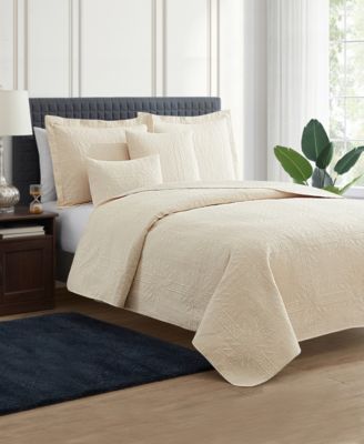 Grid Embossed 5-Pc. Quilt Set, Full/Queen