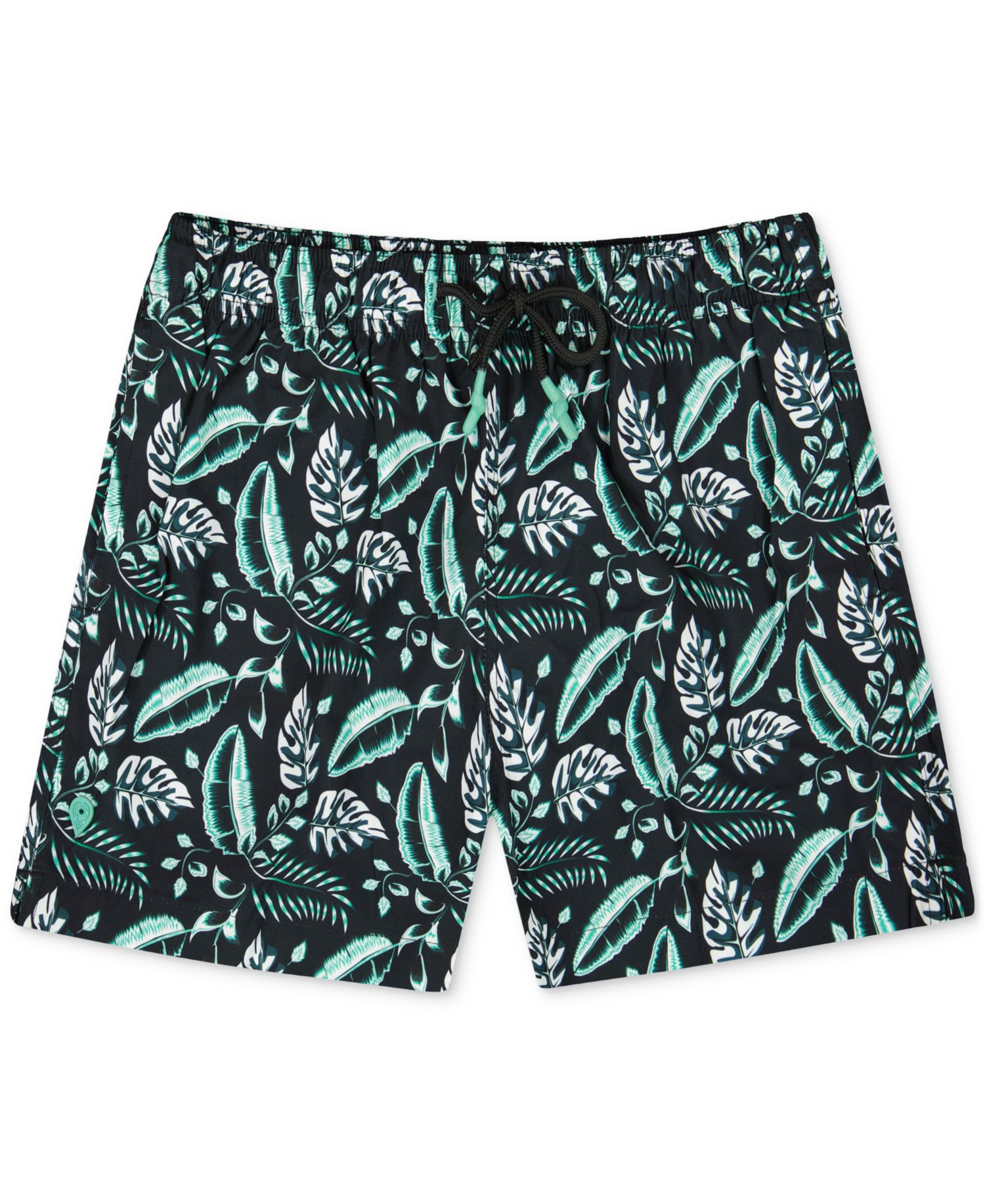 Sunset and Vines Men's Floral Woven Swim Trunks