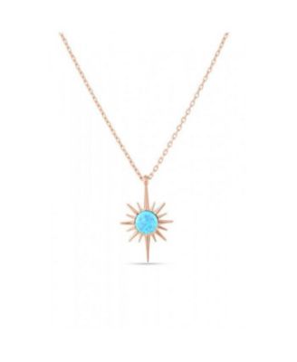 Opal Northernstar Sterling Pendant Necklace