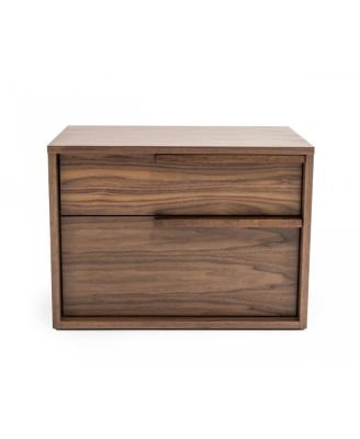 Modern Nightstand with Two Drawers for Bedroom Storage and Bedside Use