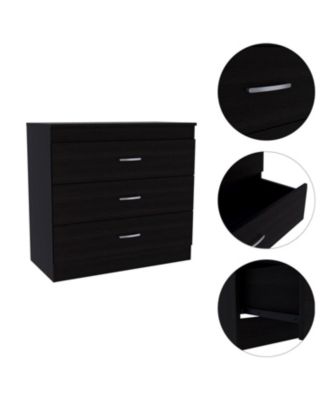 Wooden Three Drawer Dresser for Bedroom and Closet Storage