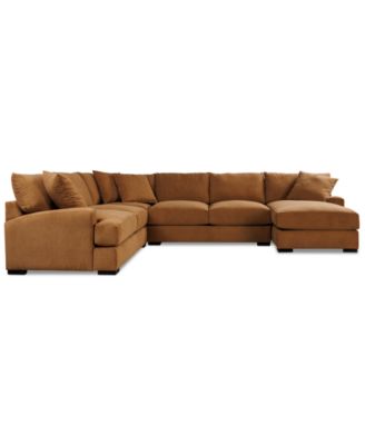 Rhyder 4-Pc. Fabric Chaise Sectional with Apartment Sofa, Exclusively at Macy's