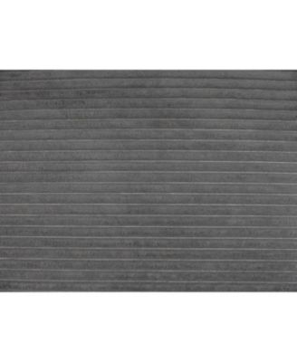 Streamdale L Shape Corduroy Sofa w/ USB, Cup Holder & Footstool - Gray