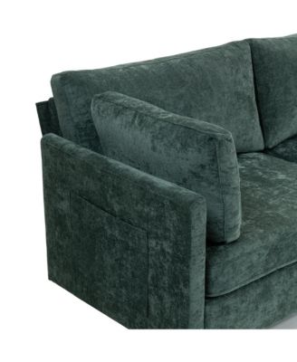 Streamdale 111.42x32.28" 3-Seater Chenille Sofa - Comfy, Cloud-Soft, with Side Pocket