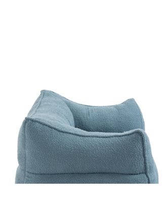 Durable Comfort Lounger: Bean Bag Sofa & Footstool Combo