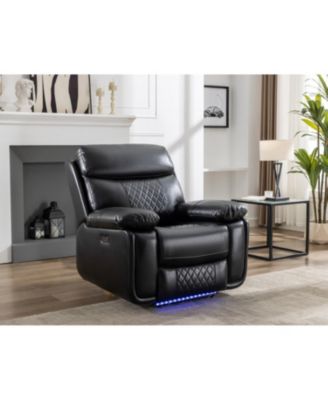 Streamdale Power recliner with LED Strip BLACK color