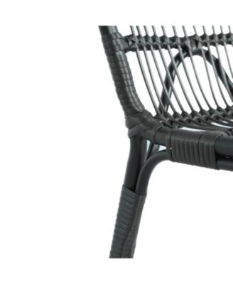 Streamdale Outdoor Grey Wicker Dining Chairs (Set of 2) with Washable Cushions