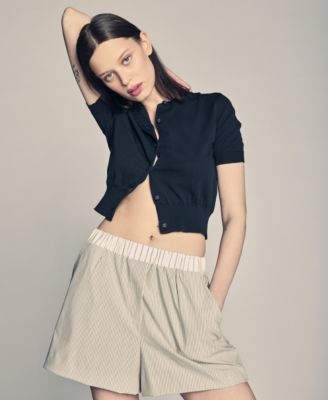 Women's Elastic-Waist Pull-On Boxer Shorts