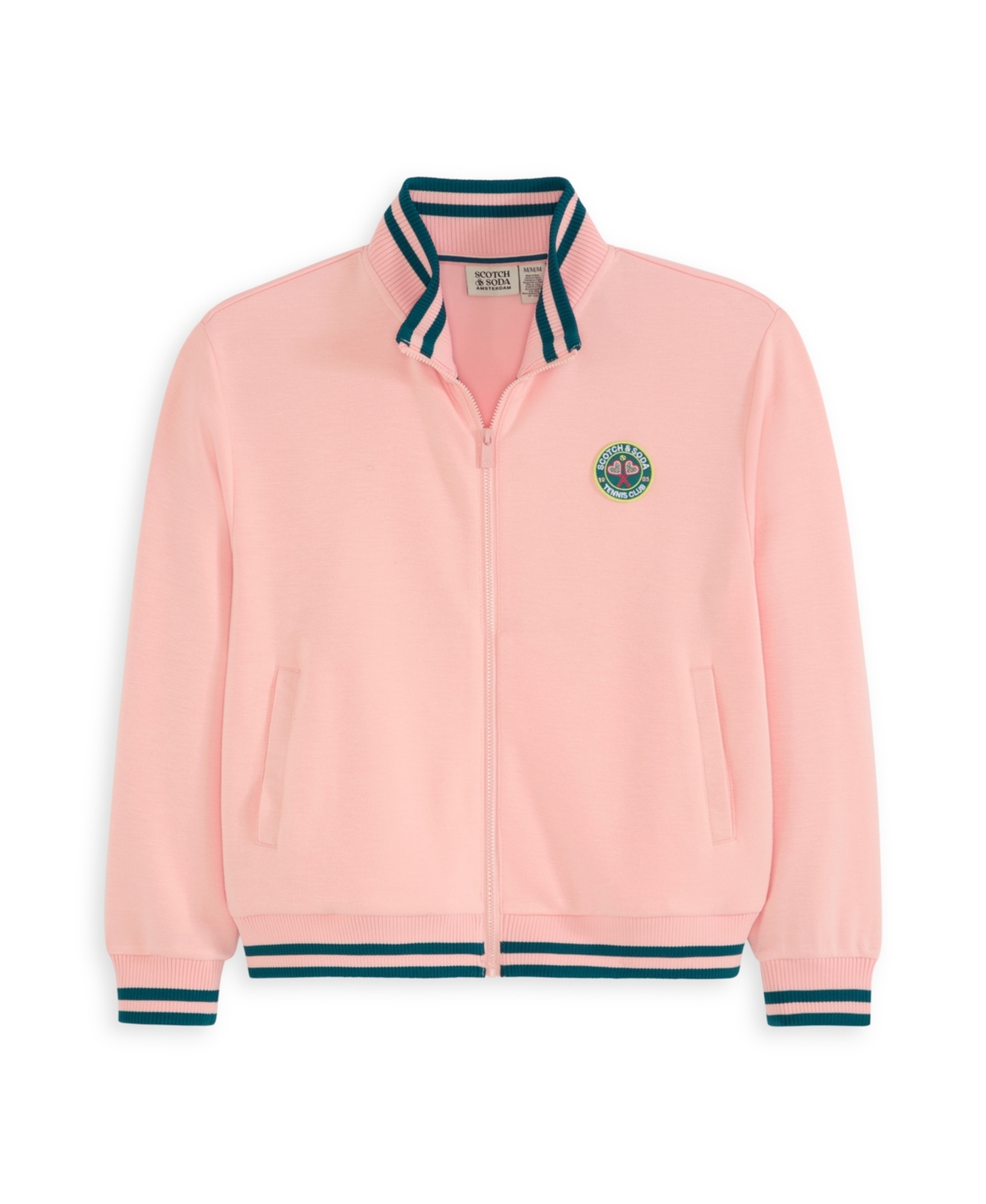 Scotch & Soda Big Girls Tennis Group Double Jacket In Pink