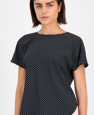 Petite Bateau Neck Short-Sleeve Top