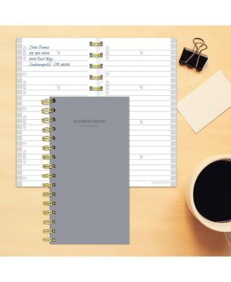 Gray Spiral Address Book
