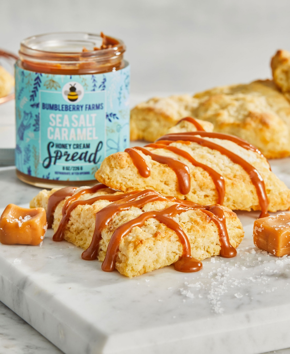 Bumbleberry Farms Sea Salt Caramel Honey Cream Spread Set of 2