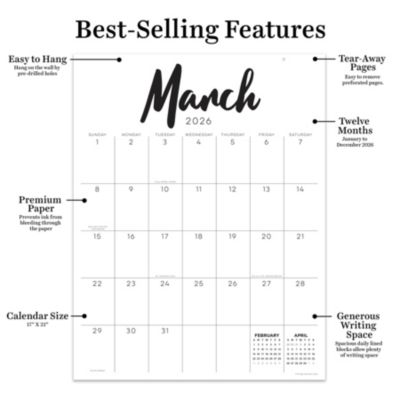 2026 Large Art Poster Wall Calendar