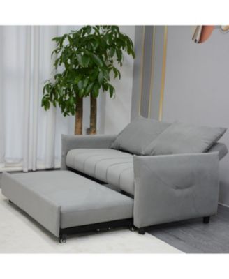 Convertible Velvet Sleeper Sofa Bed