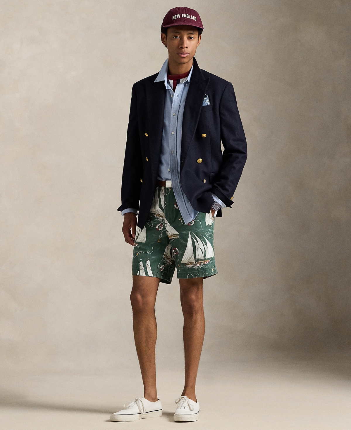 Polo Ralph Lauren Classic Fit 8-inch Sailboat Print Chino Shorts
