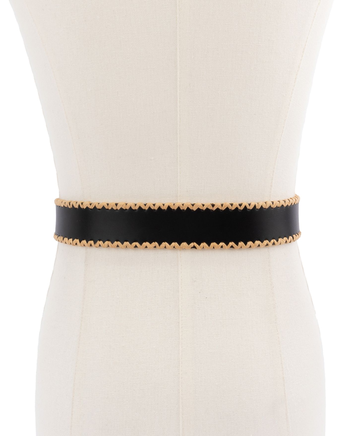Женский ремень kate spade new york 35mm Straw Edge Belt, цвет: Чёрный — фото 5