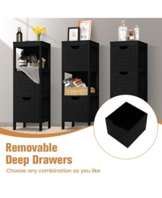 Bathroom Wooden Floor Cabinet Multifunction Storage Rack Stand Organizer