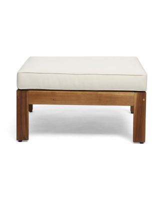 Streamdale Acacia Wood Outdoor Sofa Set with Ottoman & Table