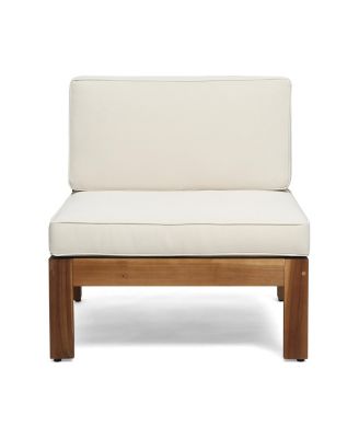 Streamdale Acacia Wood Outdoor Sofa Set with Ottoman & Table