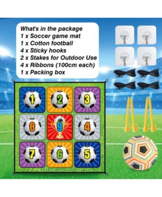 Sticky Soccer Ball Game Mat Set - 59"x59" Indoor/Outdoor Soccer Training Toy with Adhesive Balls | No Inflation Needed | Perfect Backyard & Birthday Gift for Kids Ages 3-8