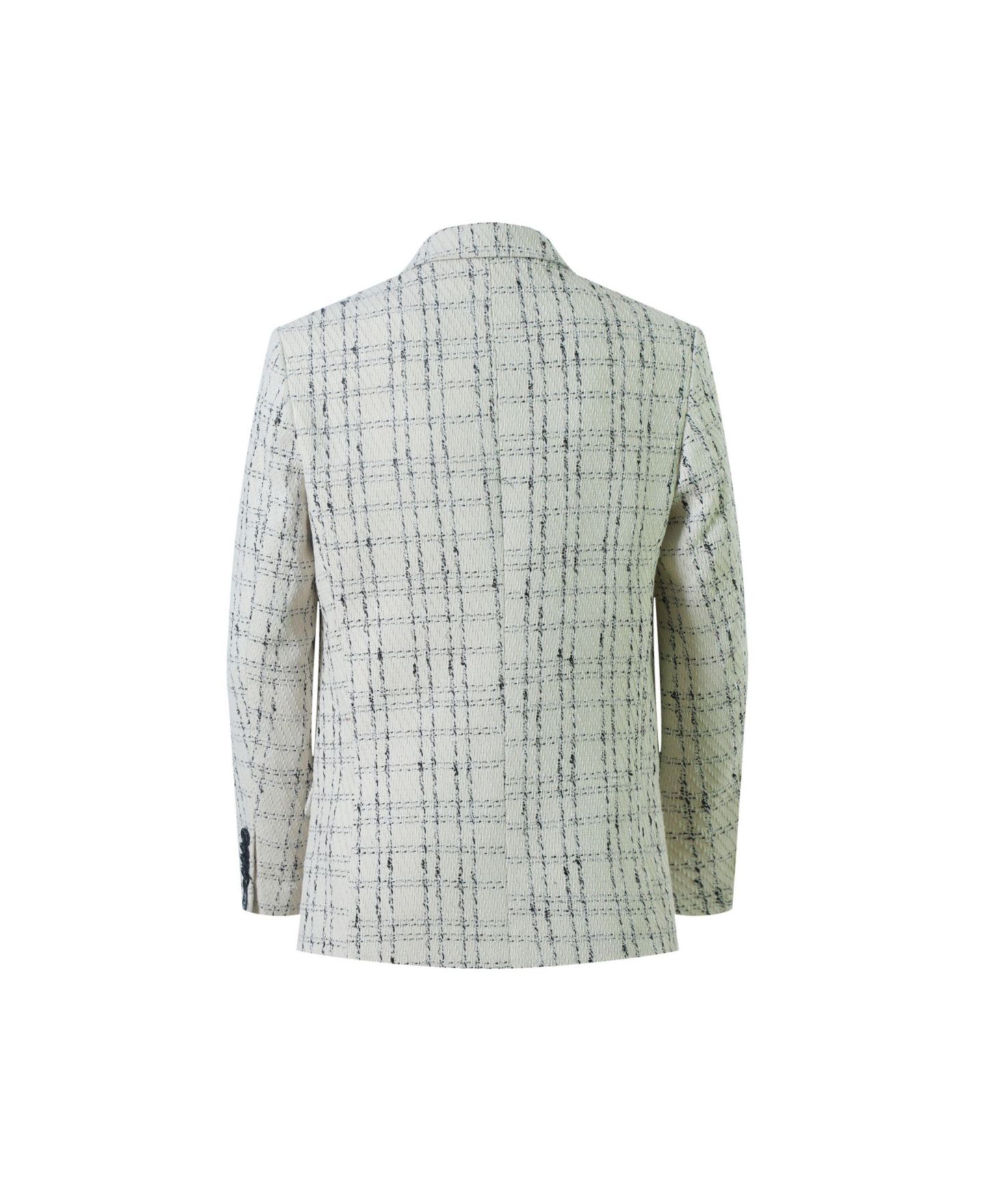 Куртка Elie Balleh White Plaid Boucle Slim Fit Jacket для мальчиков, цвет: Белый — фото 2