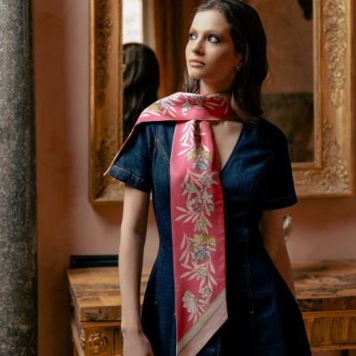 Sabrina - Skinny Silk Scarf for Women