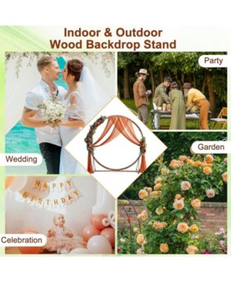 Wooden Wedding Arch Solid Wood Arbor Backdrop Stand for Wedding Ceremony