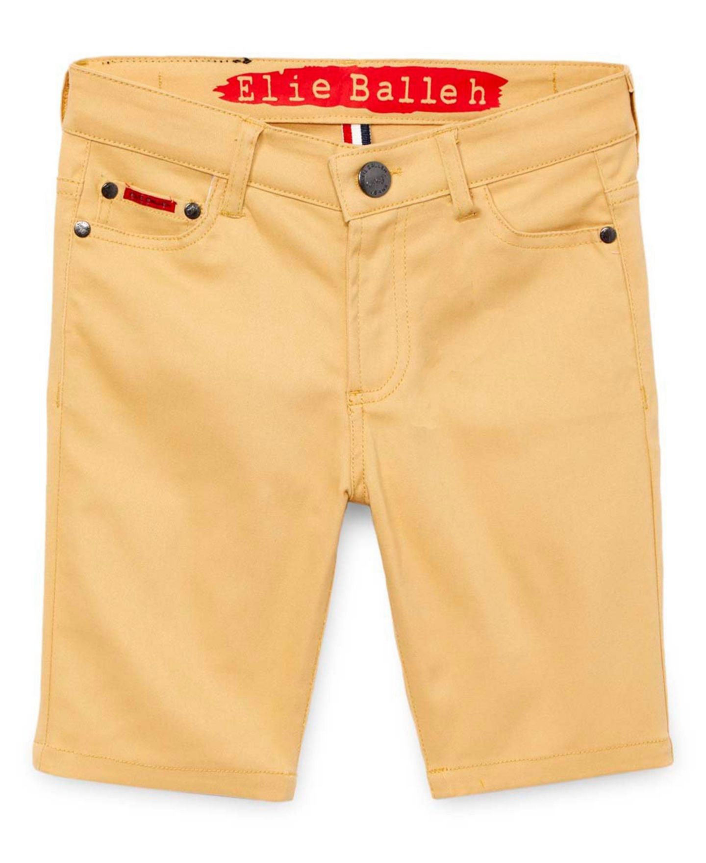 Шорты Elie Balleh Khaki Cotton Twill для мальчиков, цвет: Хаки — фото 1