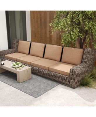 2-Pack Outdoor Patio Cushion Set with Removable Covers