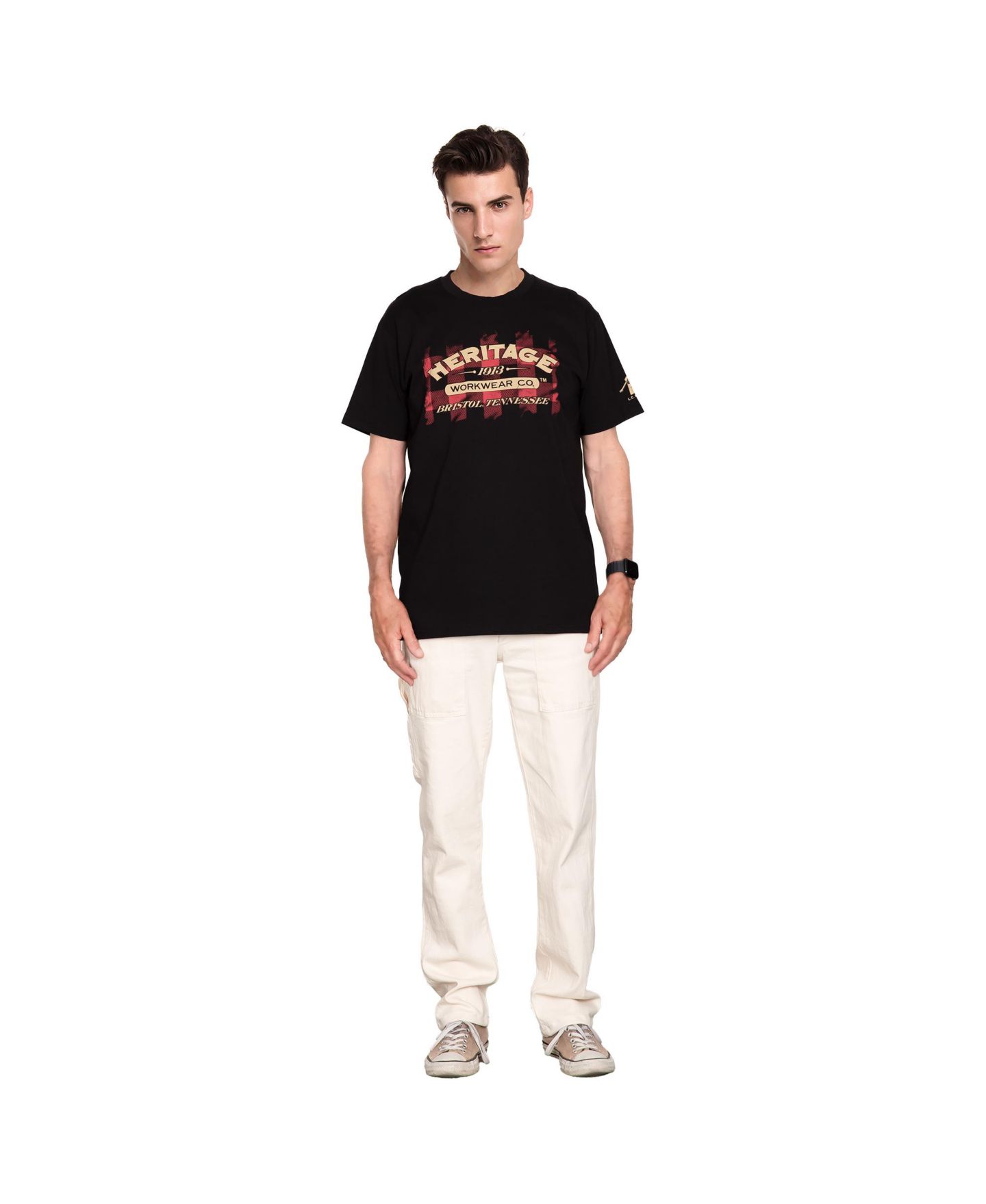 Мужская футболка Level 7 Heritage American Collection Workwear Graphic, цвет: Чёрный — фото 3