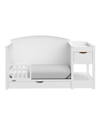 Bellwood 5-in-1 Convertible Crib & Changer with Drawer (White)