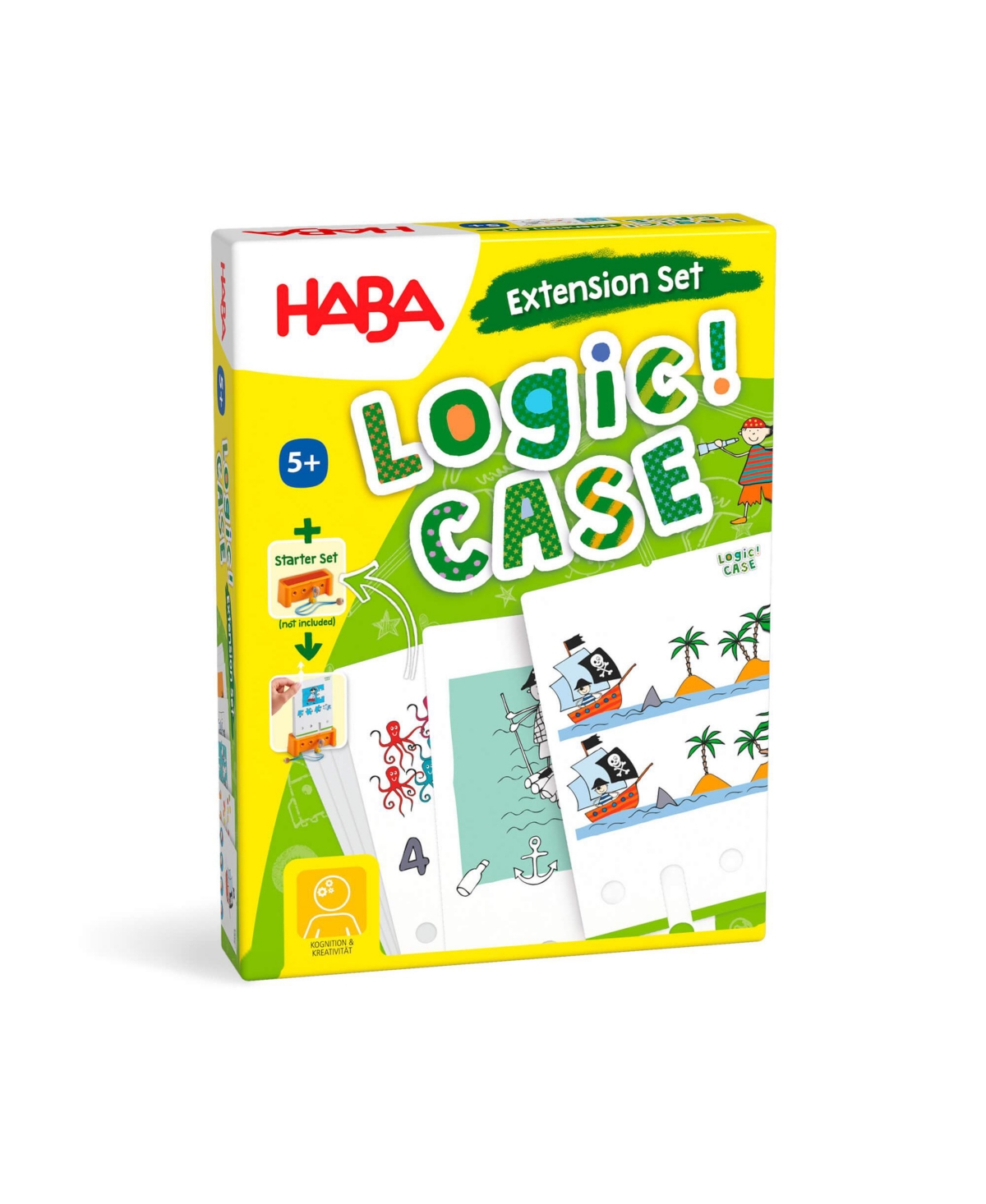 Haba Logic Case Extension Set: Pirates for Ages 5+ Travel Games, Flash Cards for Kids, Brain Teaser Puzzles & Cool Card Games for Kids