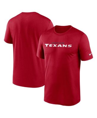 Nike - Men's  Red Houston Texans Wordmark Legend T-Shirt