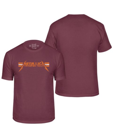 Мужская футболка Original Retro Brand Maroon Virginia Tech Hokies Metallica Retro