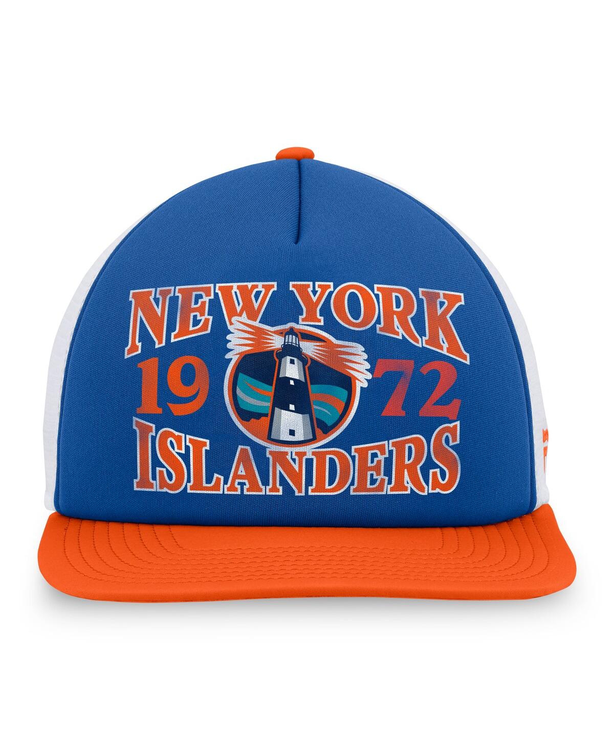 Fanatics Men's Royal New York Islanders Heritage Foam Front Adjustable Trucker Hat