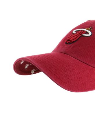 Women's Red Miami Heat Confetti Under Visor Clean Up Adjustable Hat