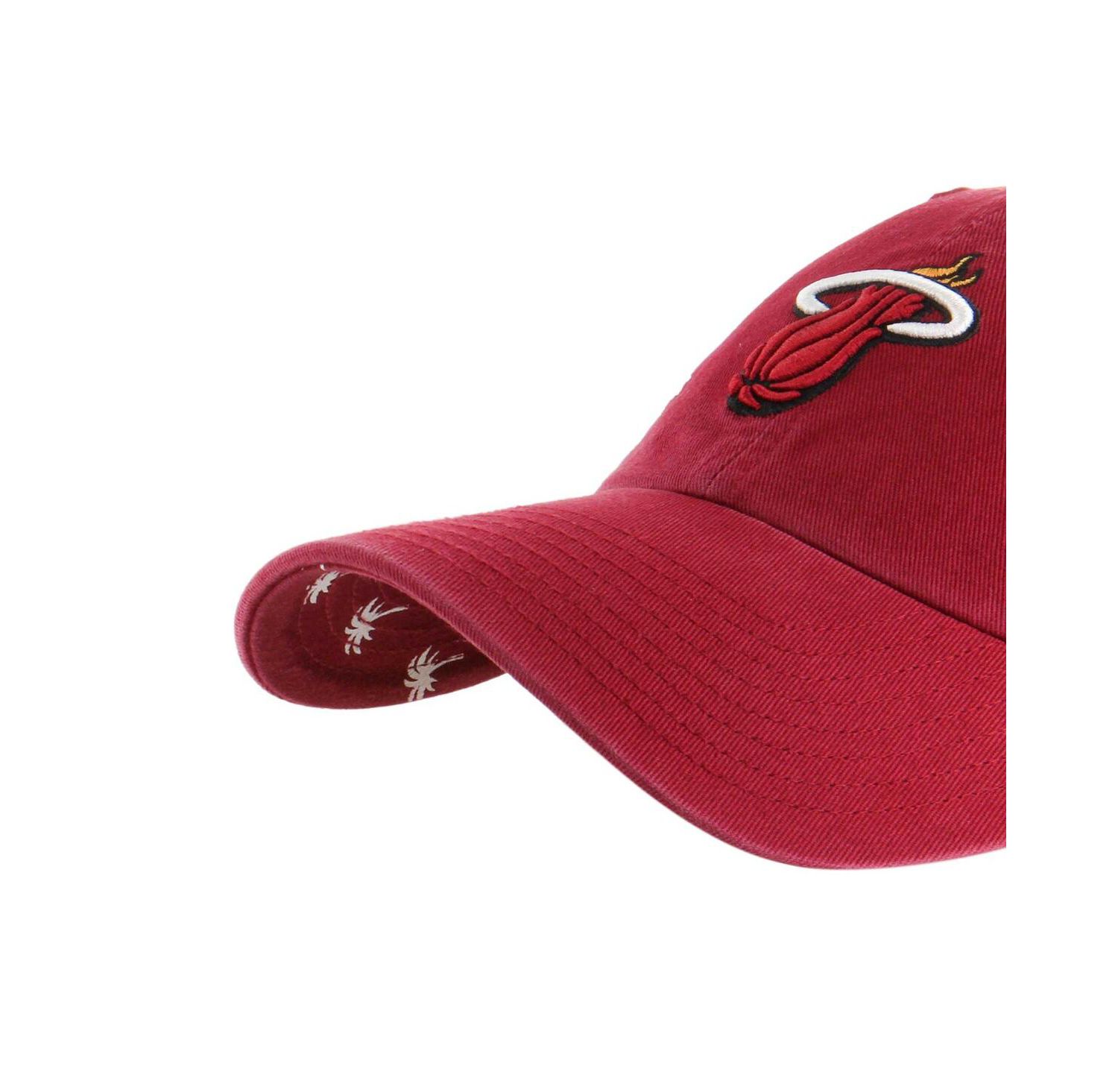 Women's Red Miami Heat Confetti Under Visor Clean Up Adjustable Hat