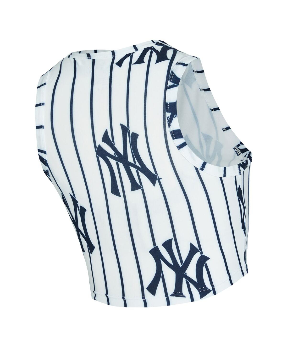 Shop Concepts Sport Women's 2-pieces White New York Yankees Pinstripe Record Tank And Shorts Set
