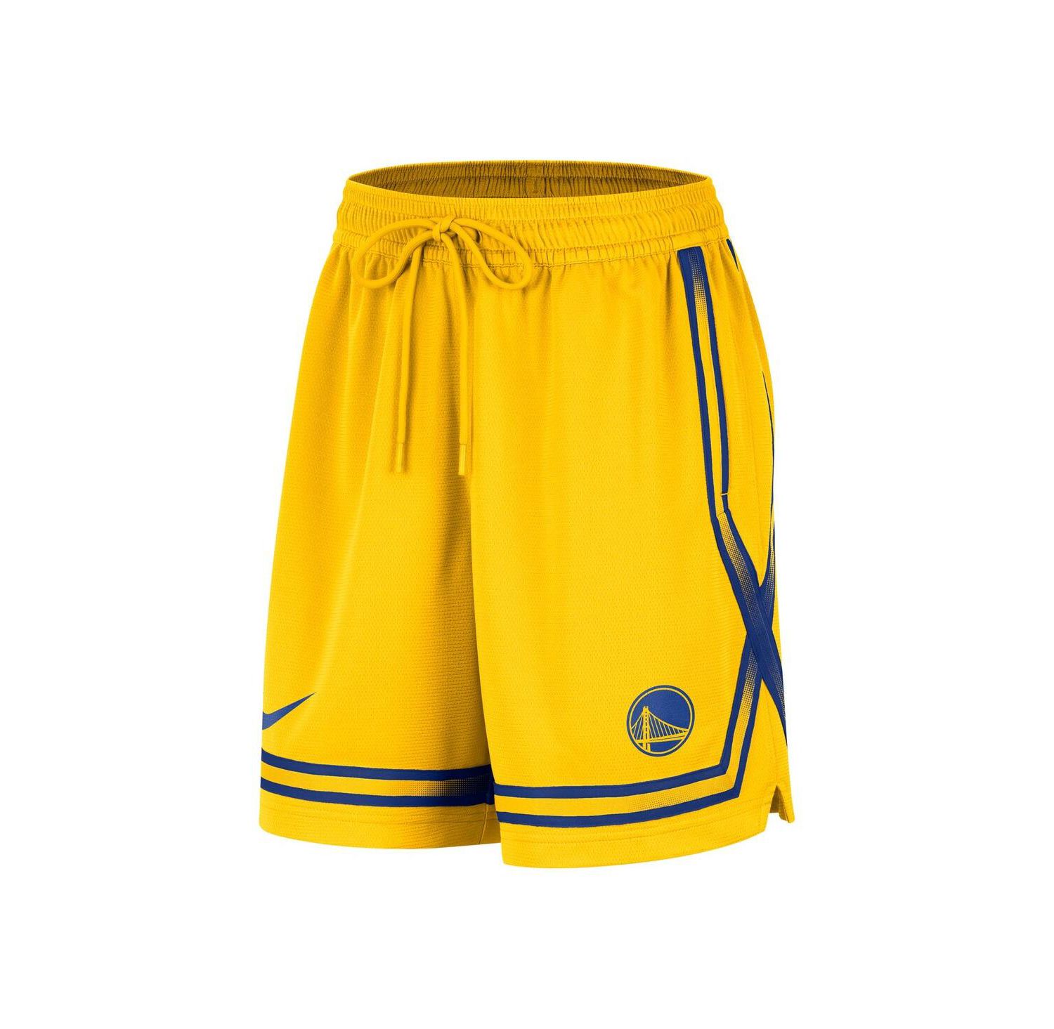 Women's Gold Golden State Warriors Courtside Fly Crossover Performance Shorts