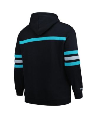 Men's Black San Antonio Spurs Big Tall Hardwood Classics Head Coach Pullover Hoodie