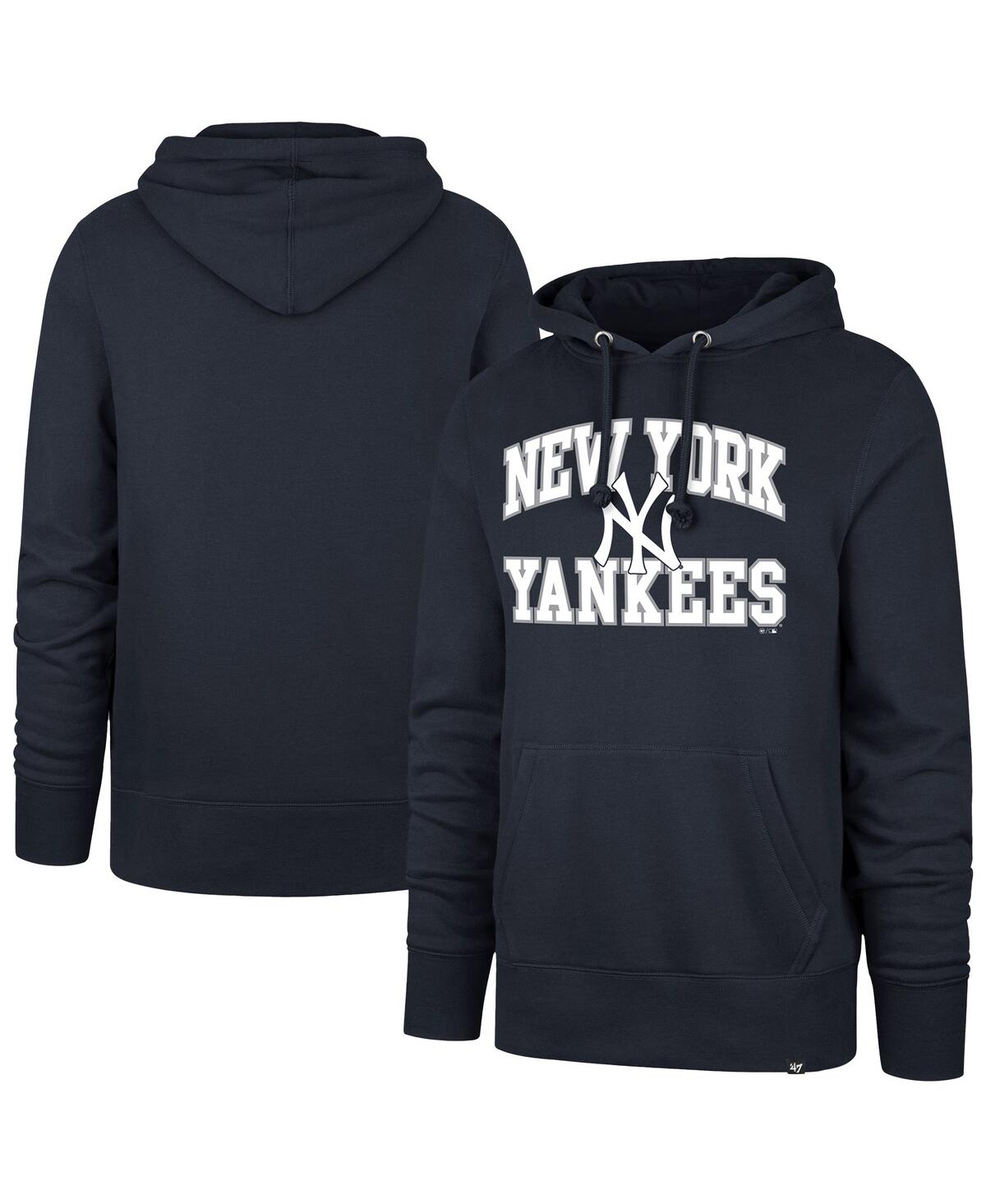 Men's Navy New York Yankees Big Tall Velocity Fleece Pullover Hoodie - Navy