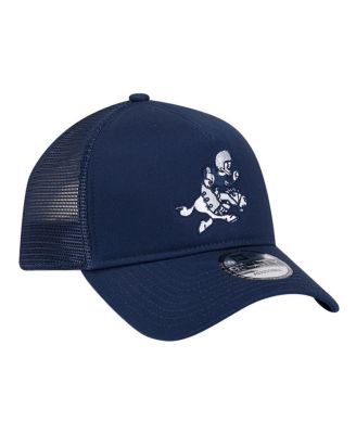 Men's Navy Dallas Cowboys Retro Main A-Frame Trucker 9FORTY Adjustable Hat