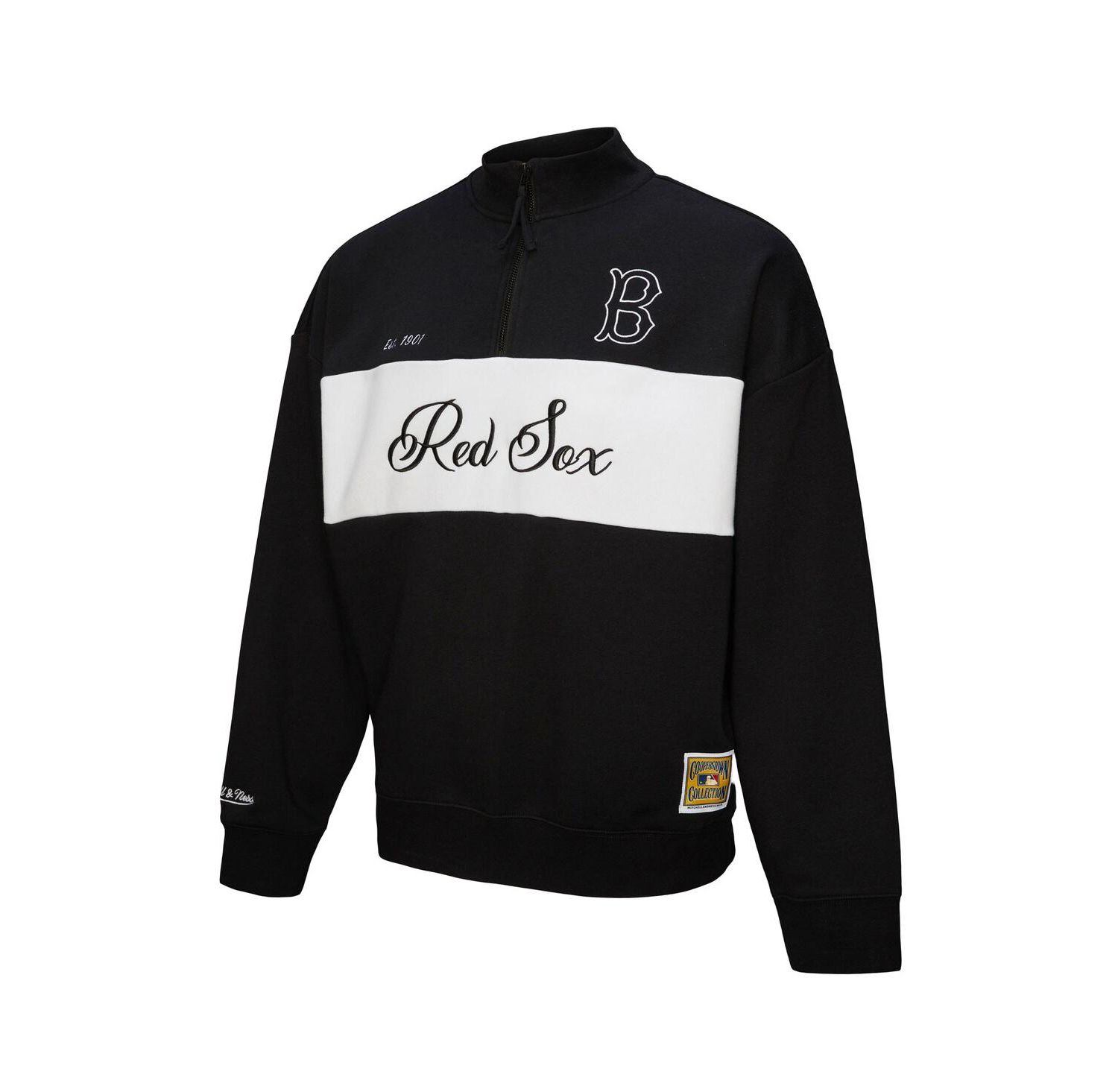Women's Black Boston Red Sox Quarter-Zip Pullover Top