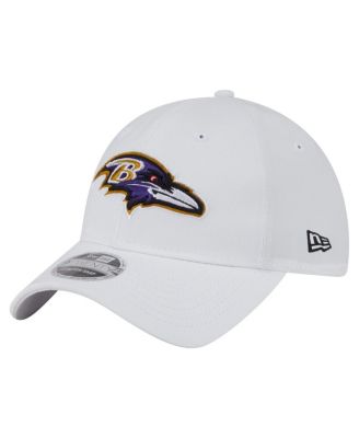 New Era - Men's White Baltimore Ravens Active Ripstop 9TWENTY Stretch snap Hat