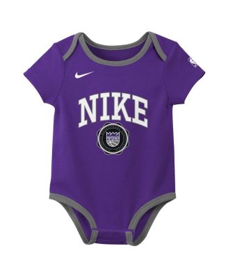 Baby Boys and Girls 2-Pack Purple/Black Sacramento Kings Just Do It Bodysuit Set